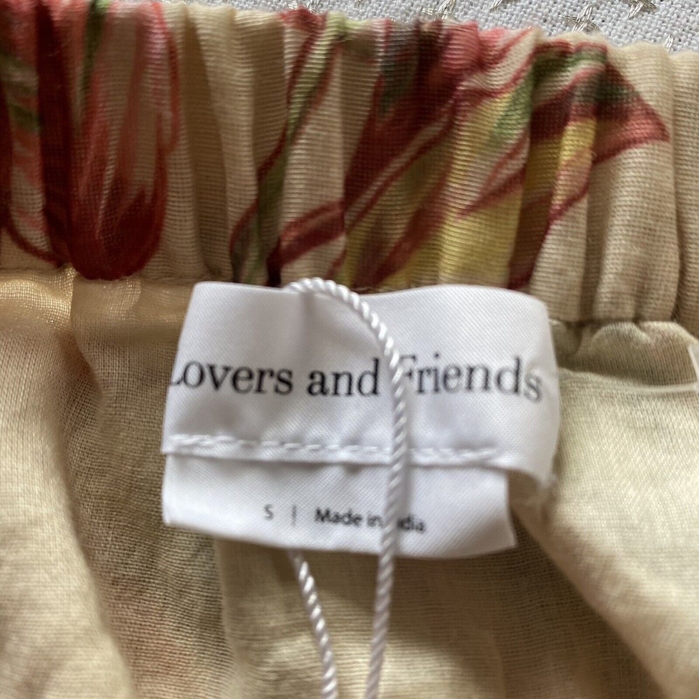 Lovers + Friends Bosworth Romper Floral Off Shoulder Long Sleeve beige Emory - Picture 12 of 16